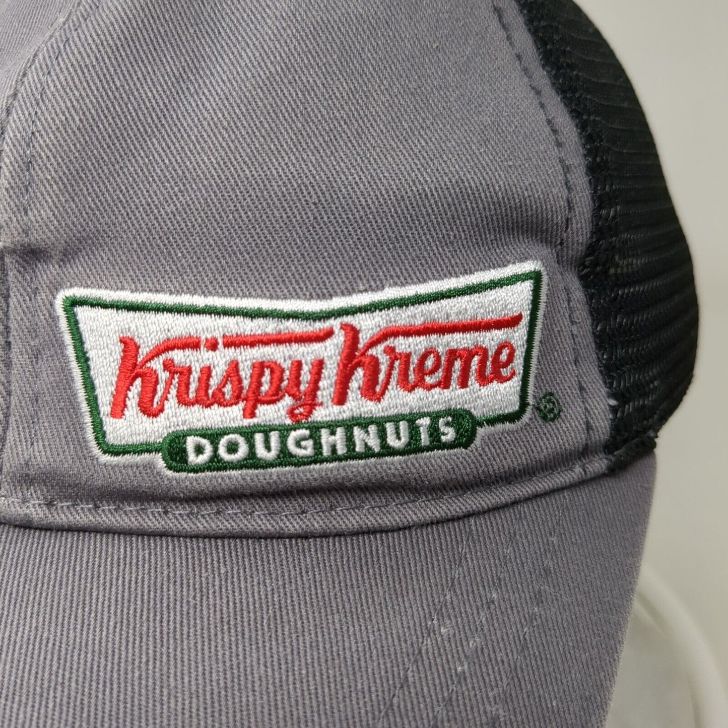 Krispy Kreme Doughnuts Snapback Trucker Hat Gray OSFA Mesh Back