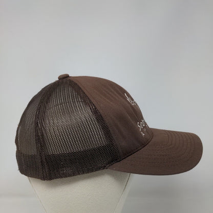 Southern Life Apparel Deer Snapback Mesh Back Trucker Hat Brown One Size