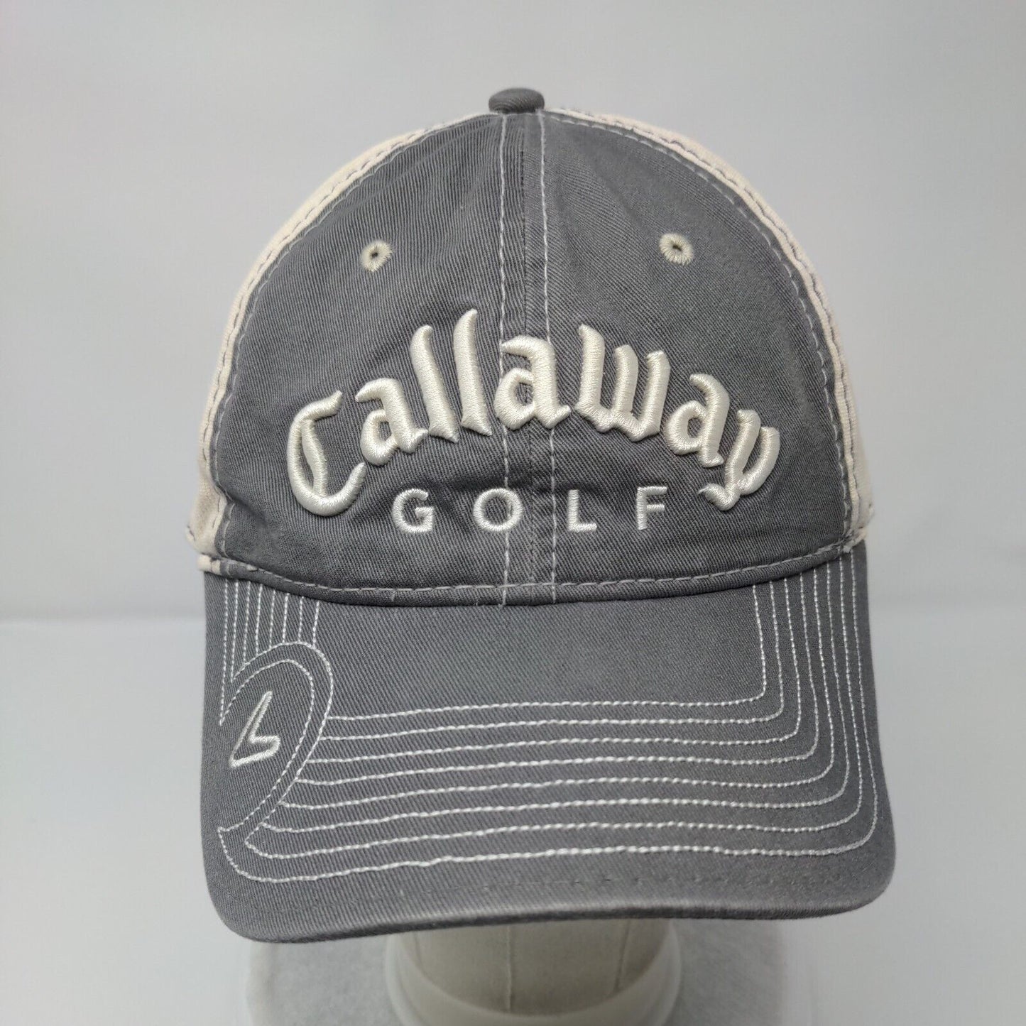 Callaway Golf Slideback Hat Gray OSFA Adjustable Embroidered 6 Panel New Era