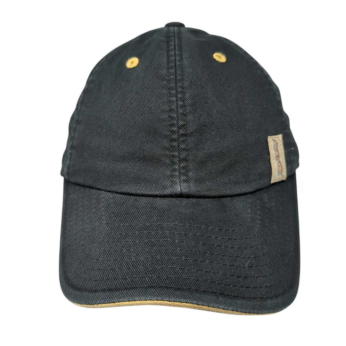Reebok Anaheim Ducks Black Baseball Cap Hat OSFM Fitted NHL Center Ice Yellow