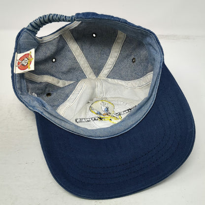Looney Tunes Tweety Bird Blue Denim Baseball Cap Strapback Elastic Hat Vintage