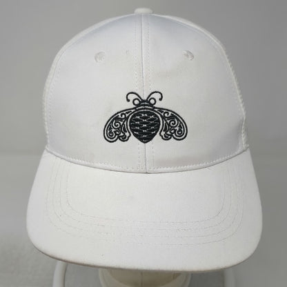 Patron Tequila Baseball Cap White One Size Bee Logo Embroidered Strapback Hat