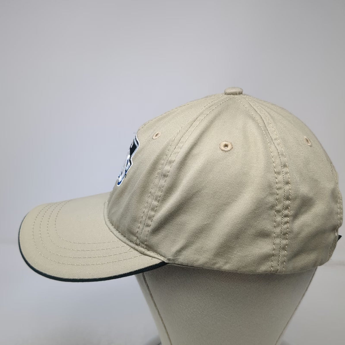 NCAA CWS College World Series Beige One Size Cap Slideback Embroidered Hat Logo