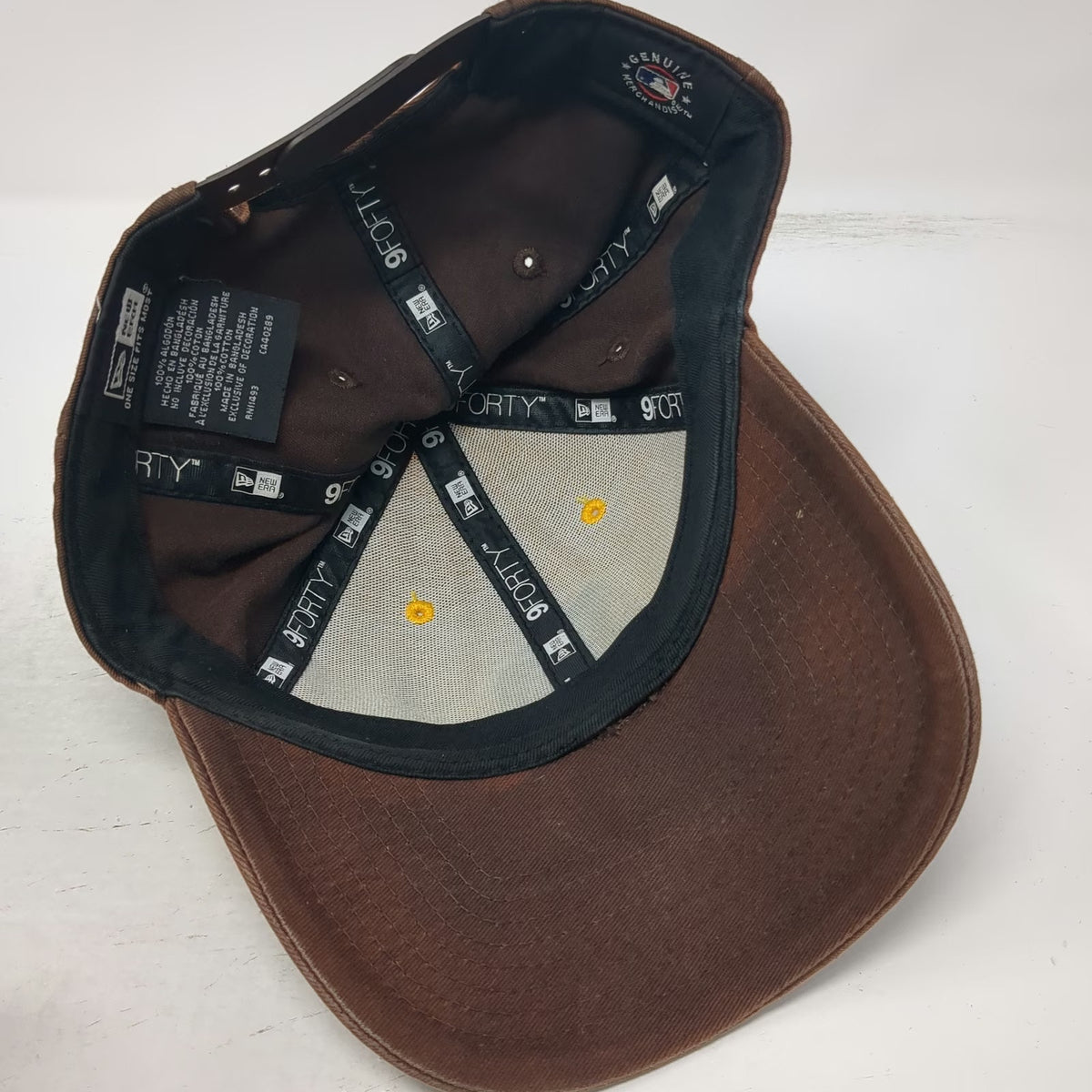San Diego Padres MLB New Era Baseball Cap Brown One Size Snapback Hat SD Logo