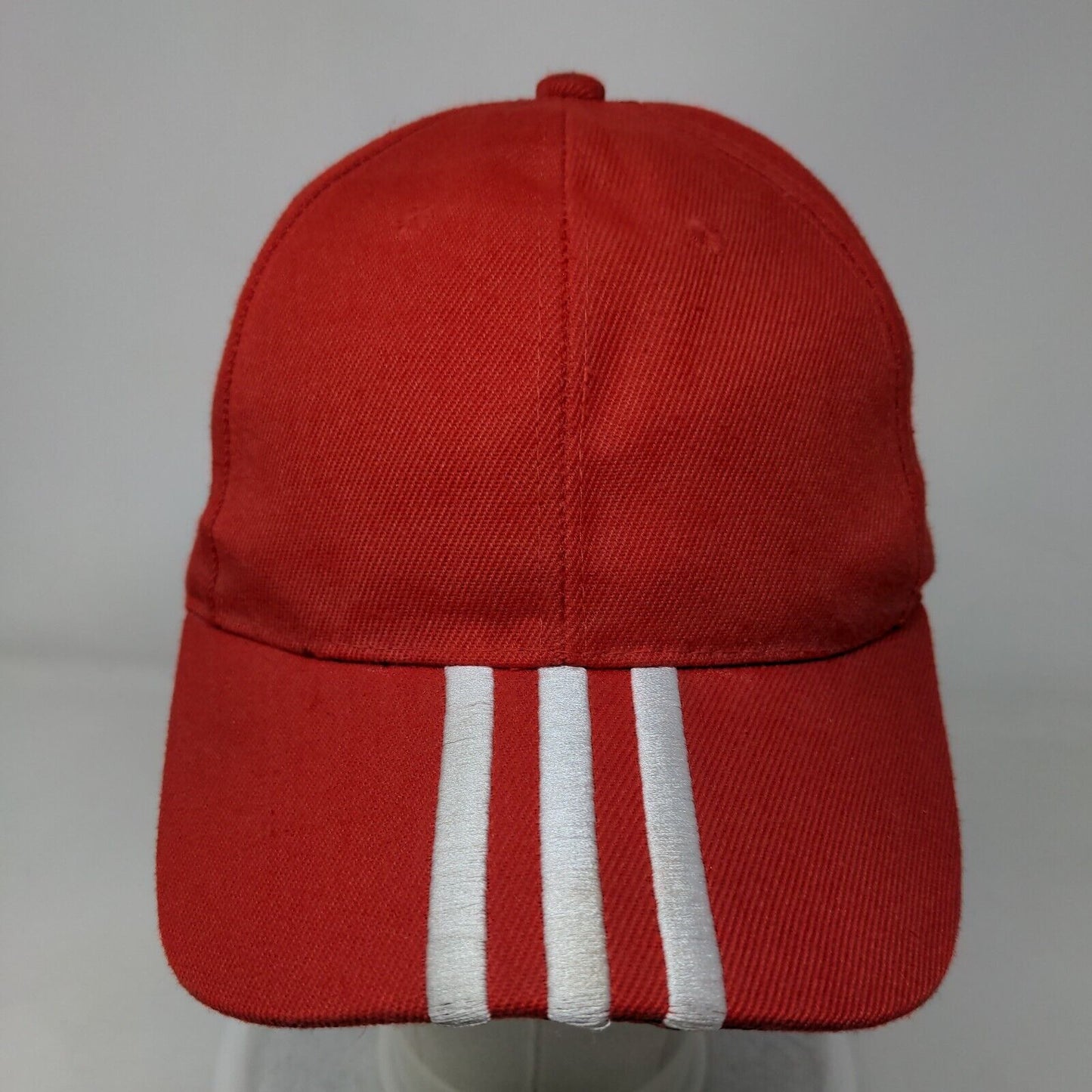Unbranded Strapback Hat Red One Size Adjustable Embroidered Striped