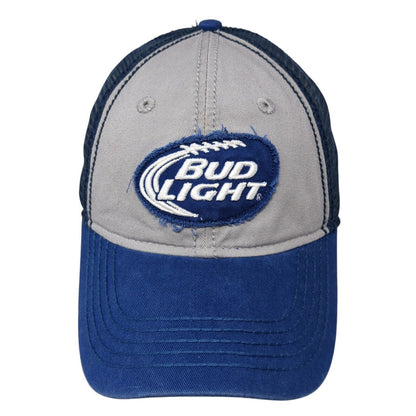 Bud Light Snapback Trucker Hat Blue One Size Adjustable Embroidered Mesh Back