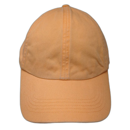 Gap Baseball Cap Orange One Size Adjustable Slideback Cotton Hat Solid Blank