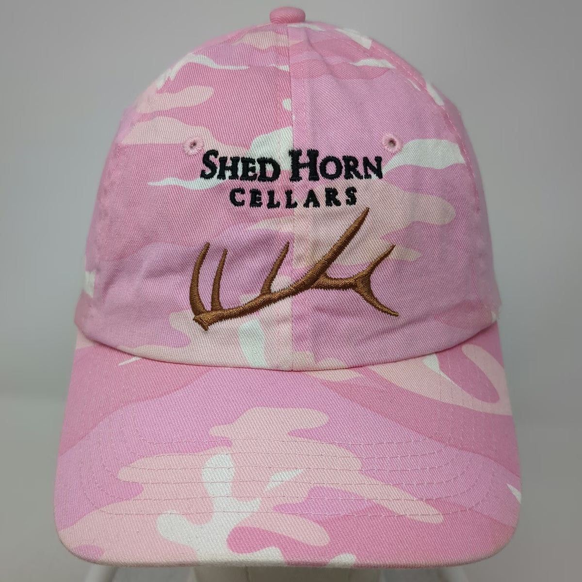 Port Authority Shed Horn Cellars Pink Camo One Size Antler Baseball Cap Hat