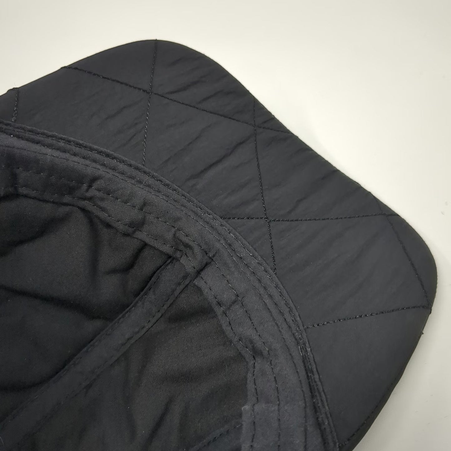 All in Motion Baseball Cap Black One Size Quilted Nylon Adjustable Cord Hat