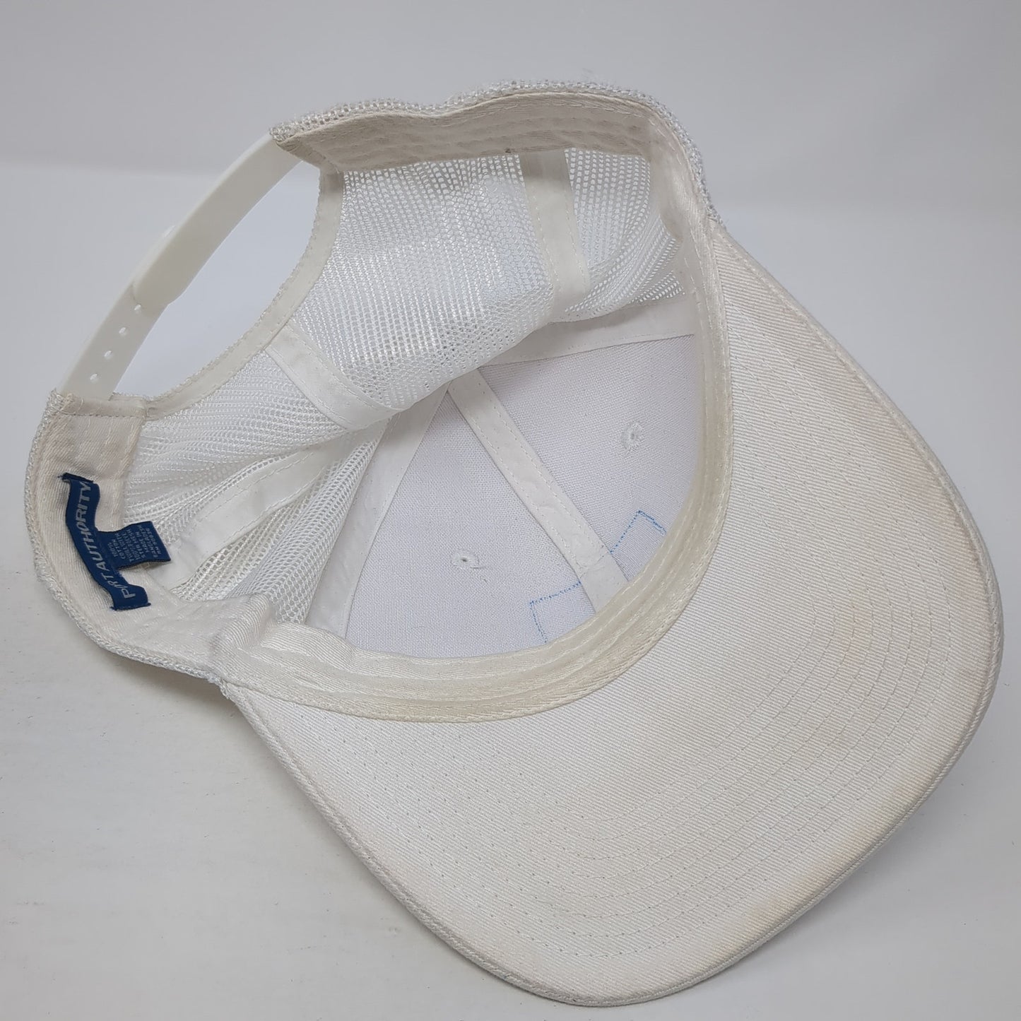 ITA Snapback Trucker Hat White One Size Solid Mesh Back Port Authority