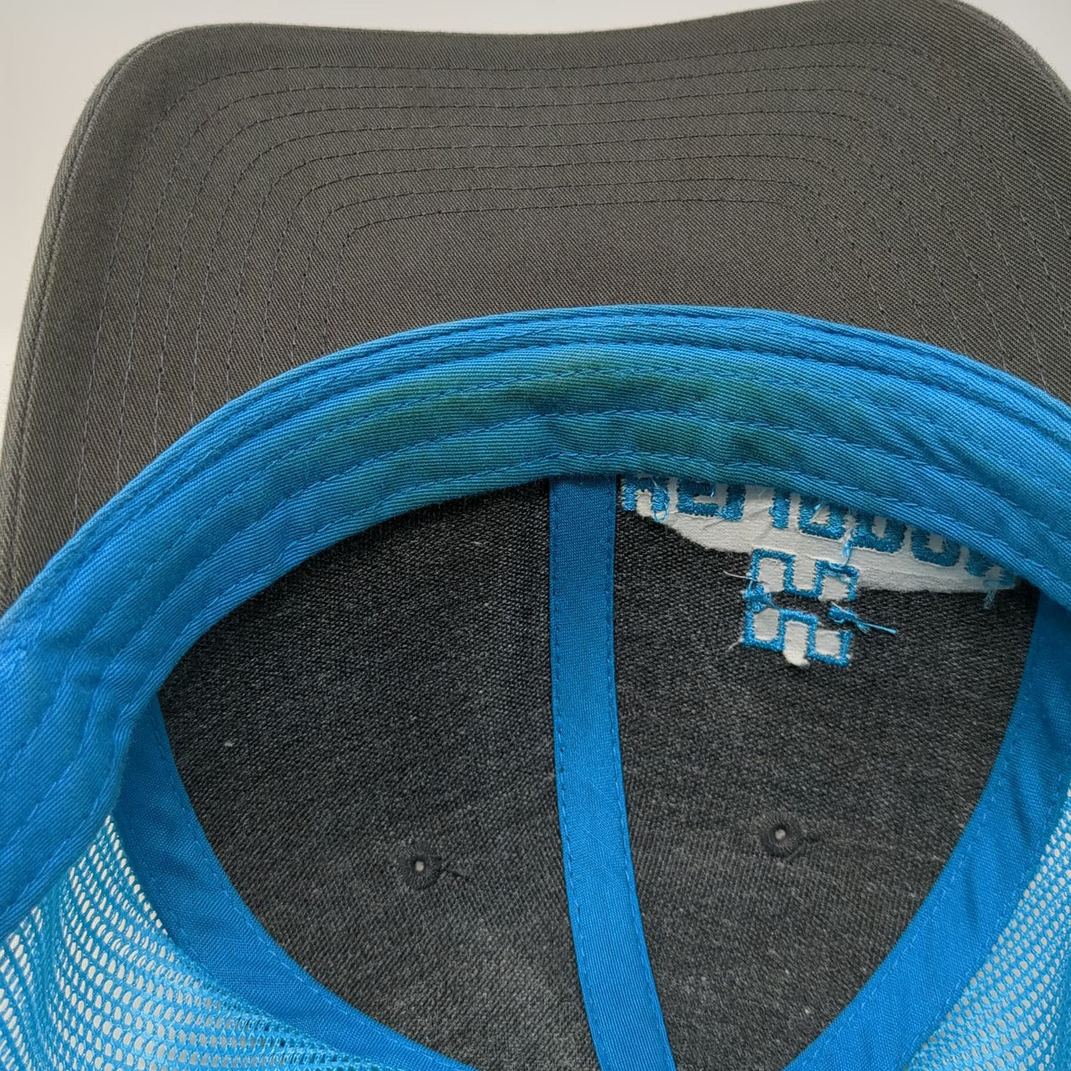 Richardson Trucker Hat Gray Blue Heliodon Lighting One Size Mesh Snapback Logo