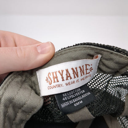 Longhorn Patch Snapback Trucker Hat Black One Size Mesh Back Shyanne