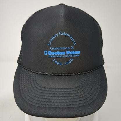 Otto Trucker Hat Black Blue One Size Cactus Petes Casino Mesh Anniversary