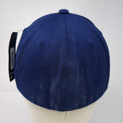 Nixon Baseball Cap Blue M Fitted Hat Flexfit Logo Curved Brim Stretch Fit