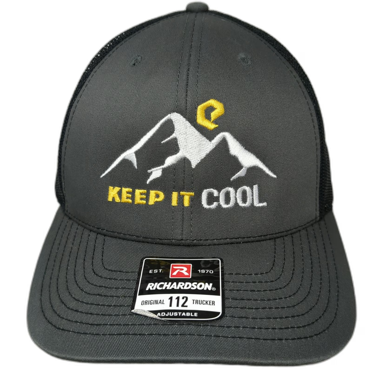 Richardson Trucker Hat Gray One Size Keep It Cool Mountain Snapback Mesh 112