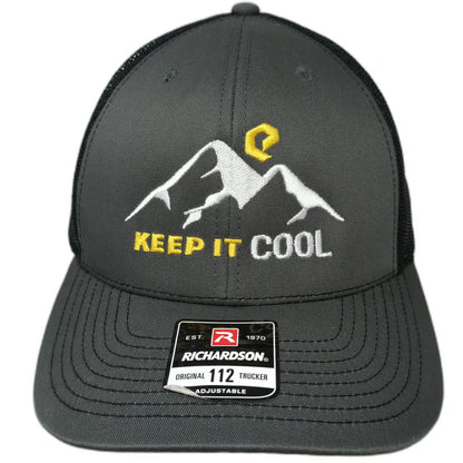 Richardson Trucker Hat Gray One Size Keep It Cool Mountain Snapback Mesh 112