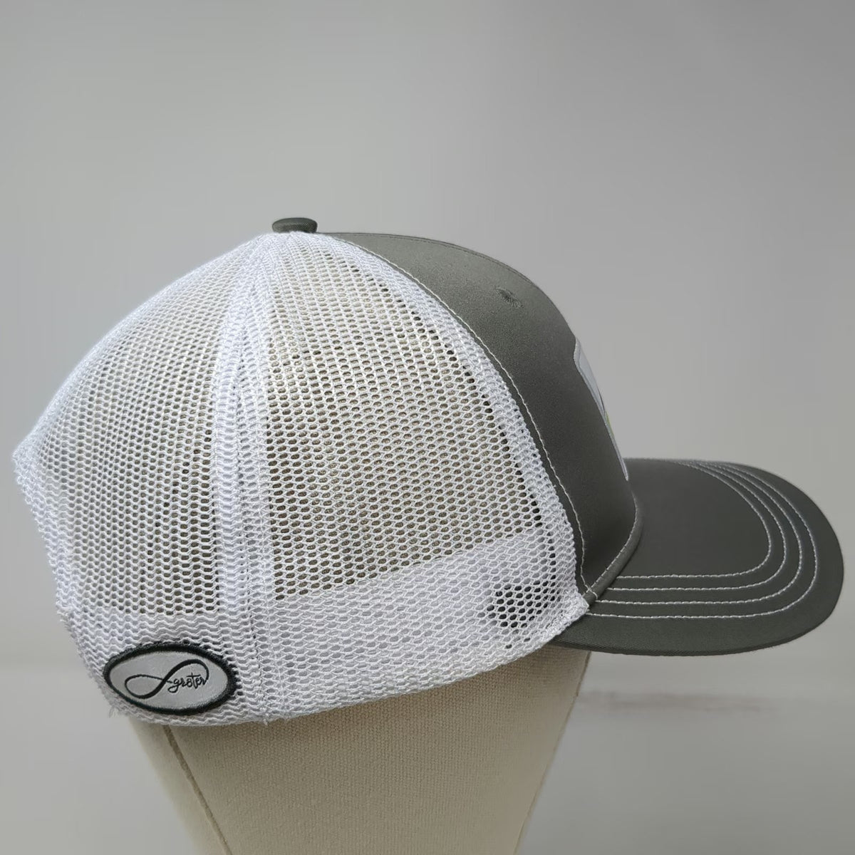 Mentally Strong Trucker Hat Gray One Size Top of Tamarack Mountain Step Forward