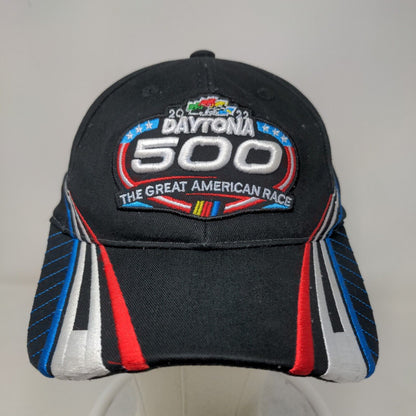 NASCAR Men's Strapback Hat Black Datytona 500 2022 Embroidered Logo