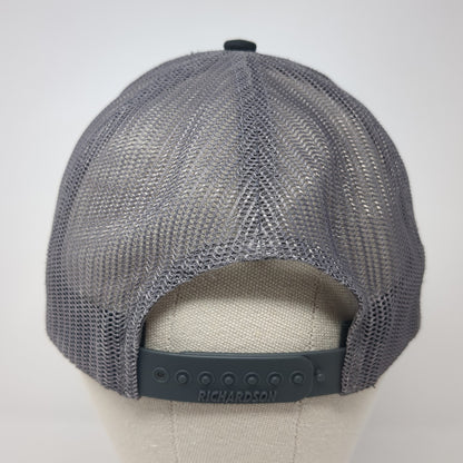 H Snapback Trucker Hat Black One Size Adjustable Mesh Back Richardson