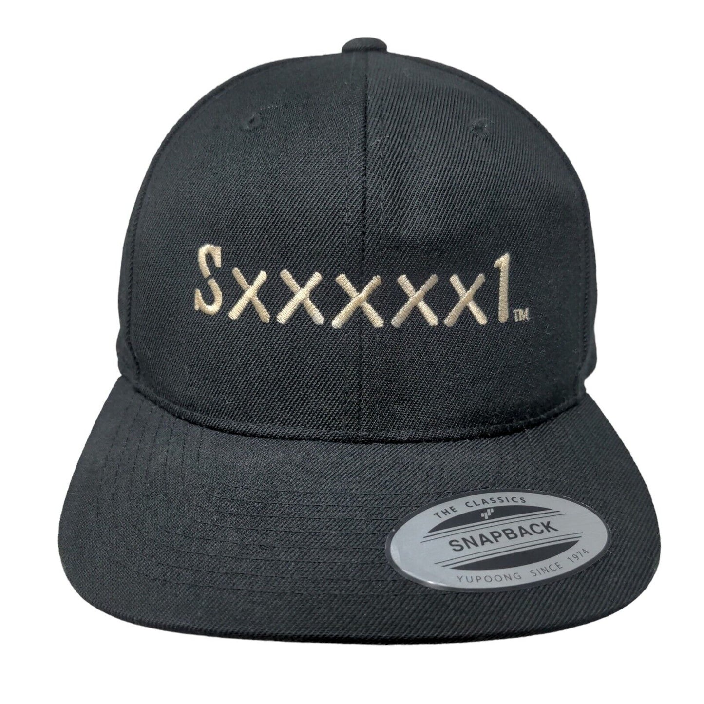 Sxxxxx1 Suforia Snapback Hat Black One Size Embroidered Adjustable Yupoong