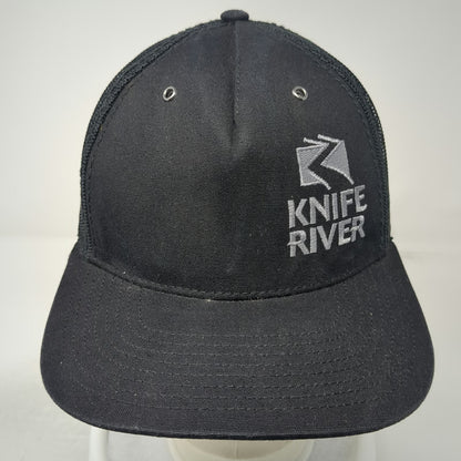 Richardson Trucker Hat Black One Size Knife River Mesh Snapback Workwear Cap