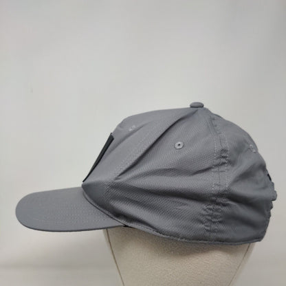 Adidas Snapback Hat Gray One Size Adjustable Embroidered Vented Holes 6 Panel