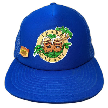 Sportcap Trucker Hat Blue Idaho Safari Potato Mascot Mesh Snapback Vintage