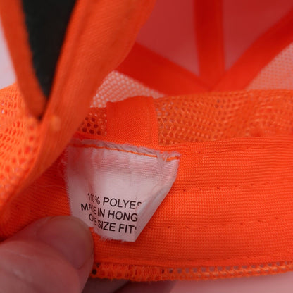West Contracting Snapback Mesh Back Trucker Hat Orange One Size 6 Panel