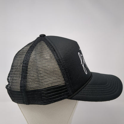 Fifty AF Snapback Trucker Hat Black One Size Adjustable Mesh Back Rope Polyester