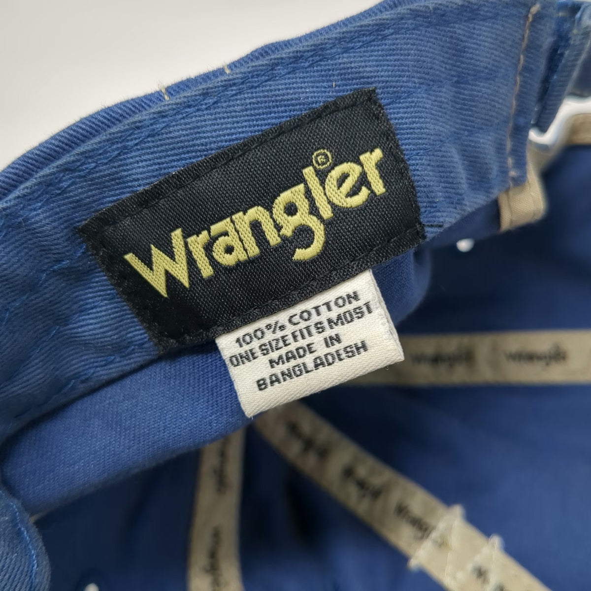 Wrangler Baseball Cap Blue One Size Hat Since 1947 Distressed Splatter Graphic