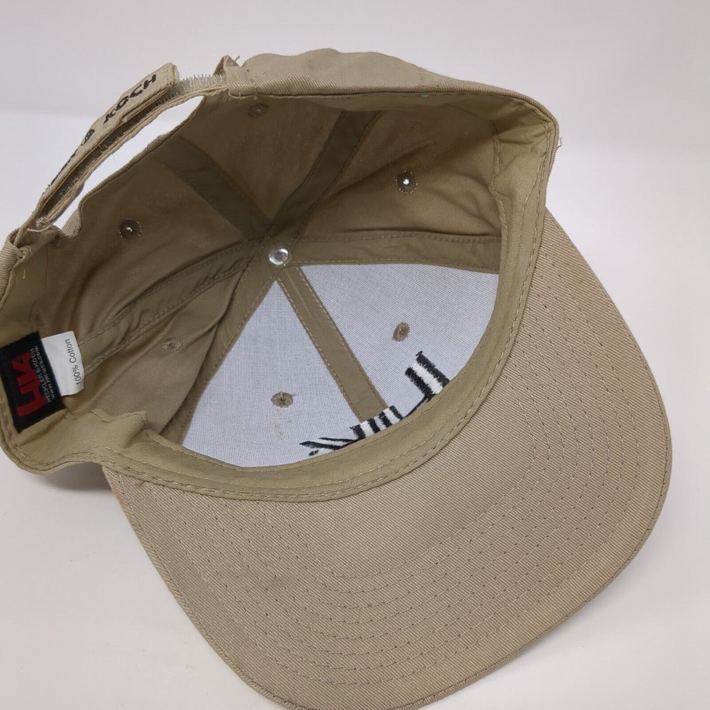 HK Heckler & Koch Strapback Hat Tan One Size Adjustable Embroidered 6 Panel