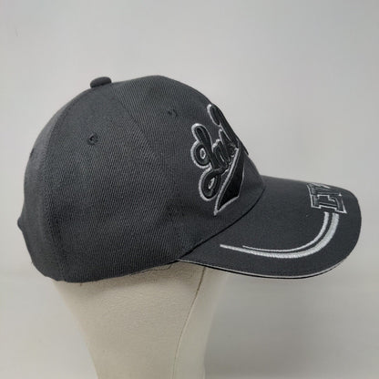 Unbranded Men's Strapback Hat Gray Adjustable Embroidered Logo Las Vegas