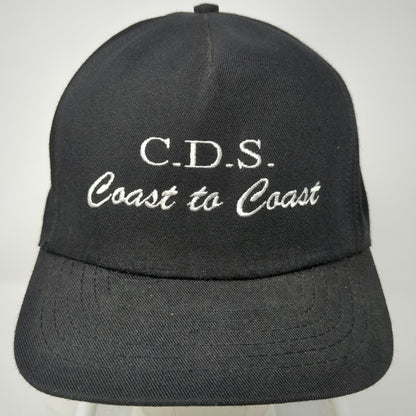 Stylemaster Hat 5 Panel Black One Size Snapback CDS Coast Script Logo Flat Brim
