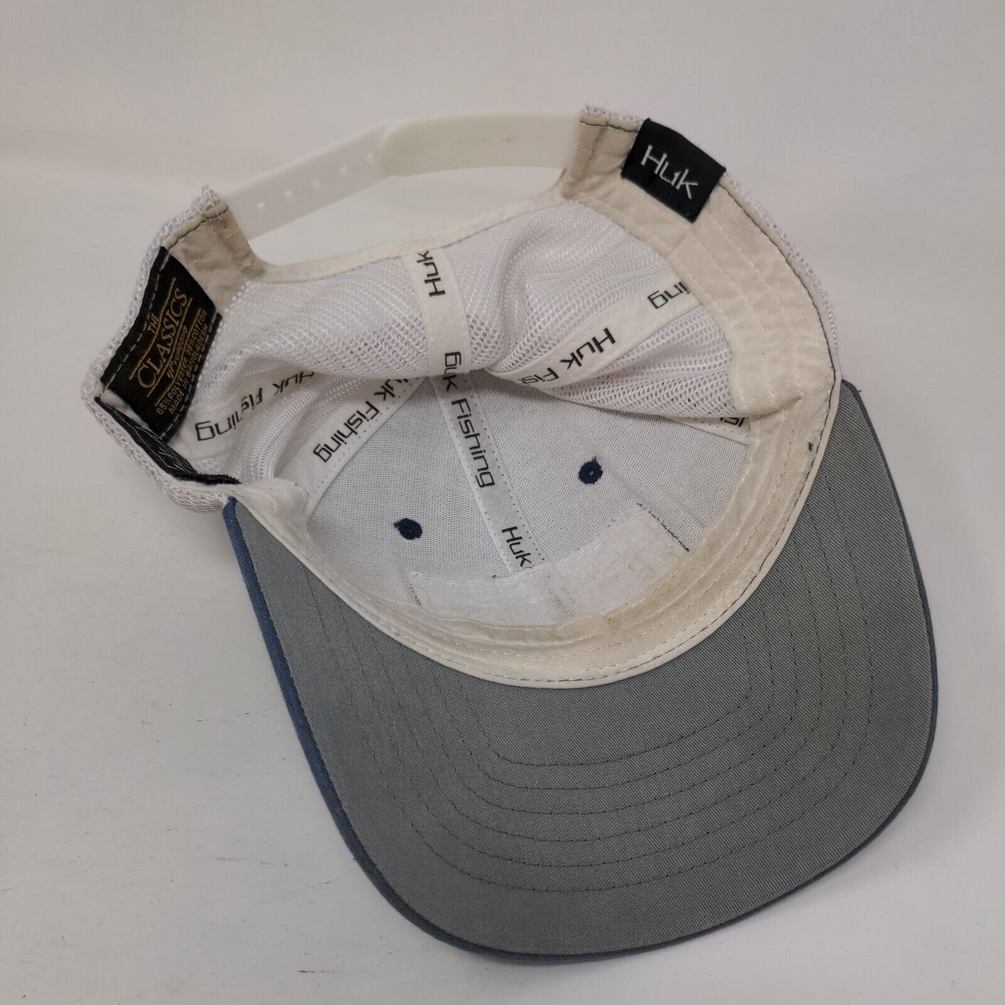 Huk Fishing Snapback Trucker Hat Blue OSFM Adjustable Mesh Back Yupoong