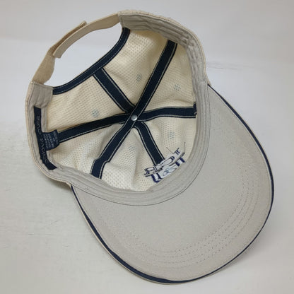 Devon & Jones Baseball Cap Beige One Size Strapback ICR U Logo Sandwich Brim Hat
