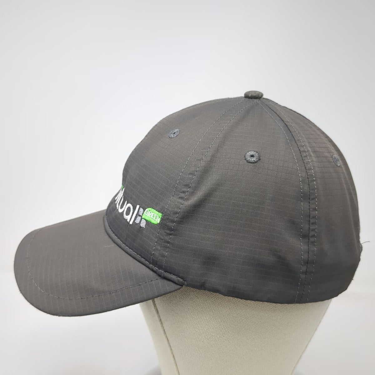 Cap America Ritual Green Logo Gray Baseball Cap One Size Strapback Hat Ripstop