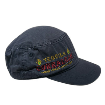 Tequila Corralejo Army Cap Blue One Size Strapback Cotton Agave Logo Promo Hat