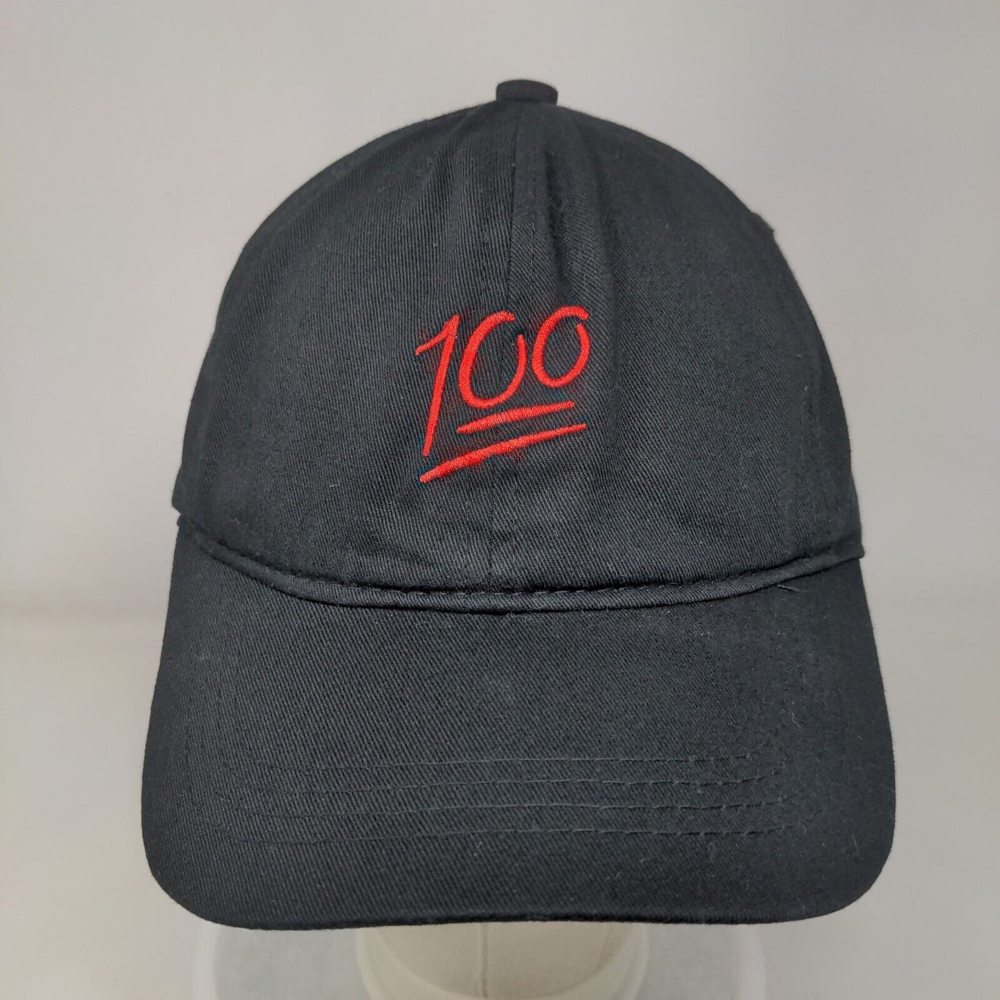 100 Slideback Hat Black One Size Embroidered 6 Panel Sole Addiction