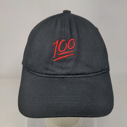 100 Slideback Hat Black One Size Embroidered 6 Panel Sole Addiction