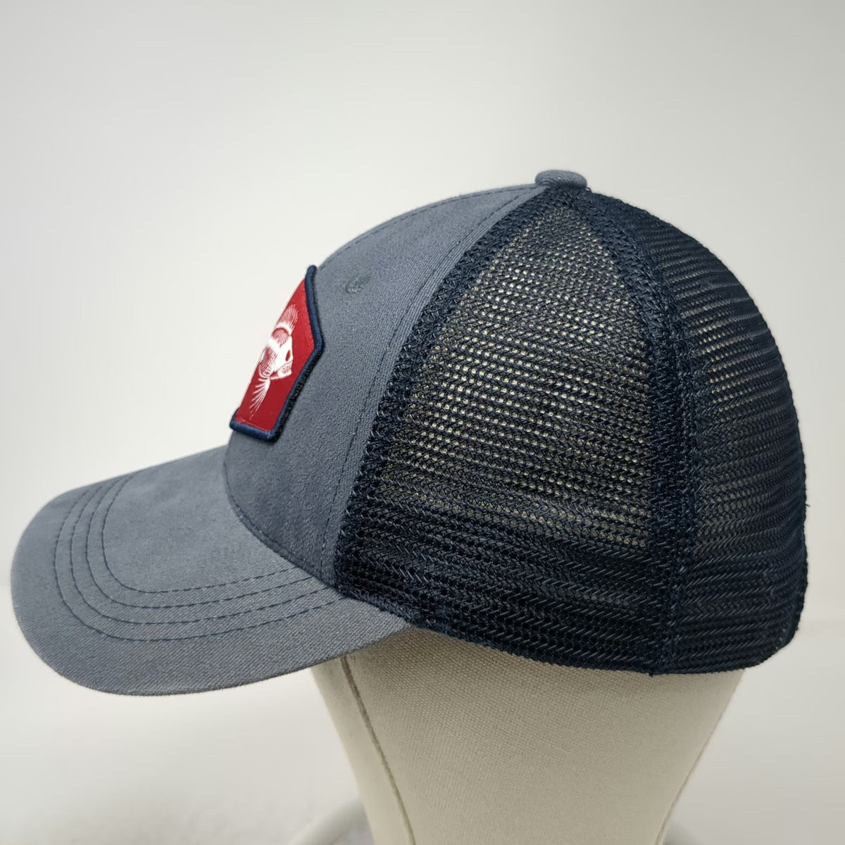 Costa Baseball Cap Blue One Size Mesh Back Fish Skeleton f3t Graphic Patch Hat