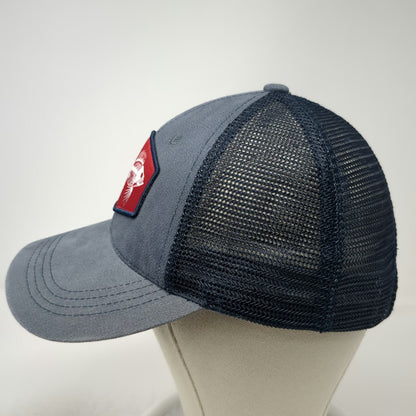 Costa Baseball Cap Blue One Size Mesh Back Fish Skeleton f3t Graphic Patch Hat