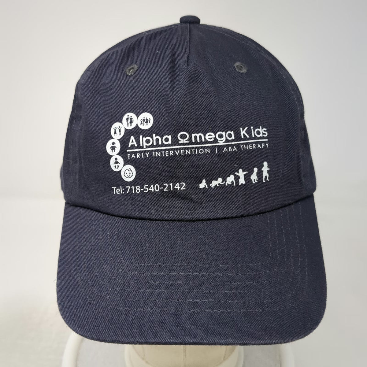 Hit 5 Panel Blue Hat One Size Alpha Omega Kids Early Intervention ABA Therapy