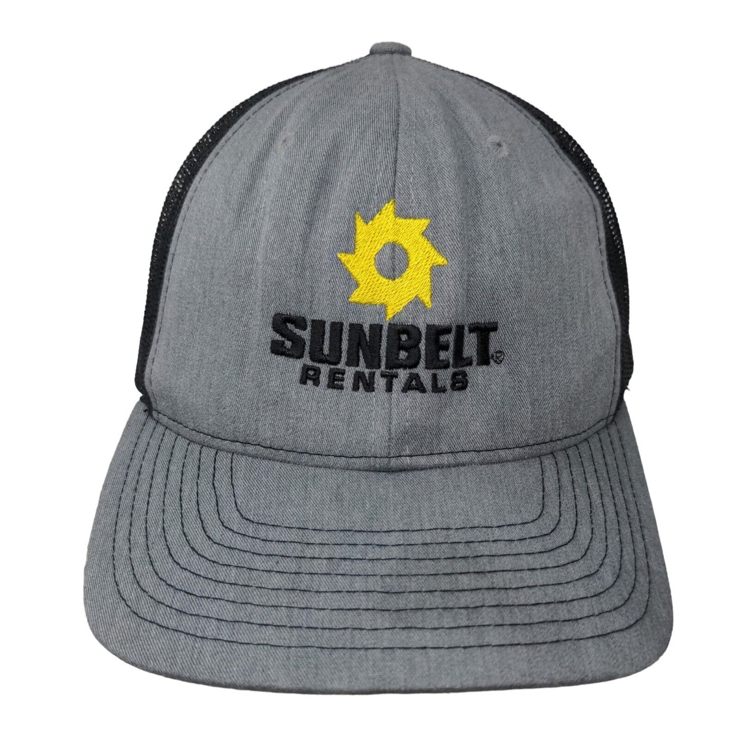 Sunbelt Rentals Snapback Mesh Back Trucker Hat Gray One Size Embroidered