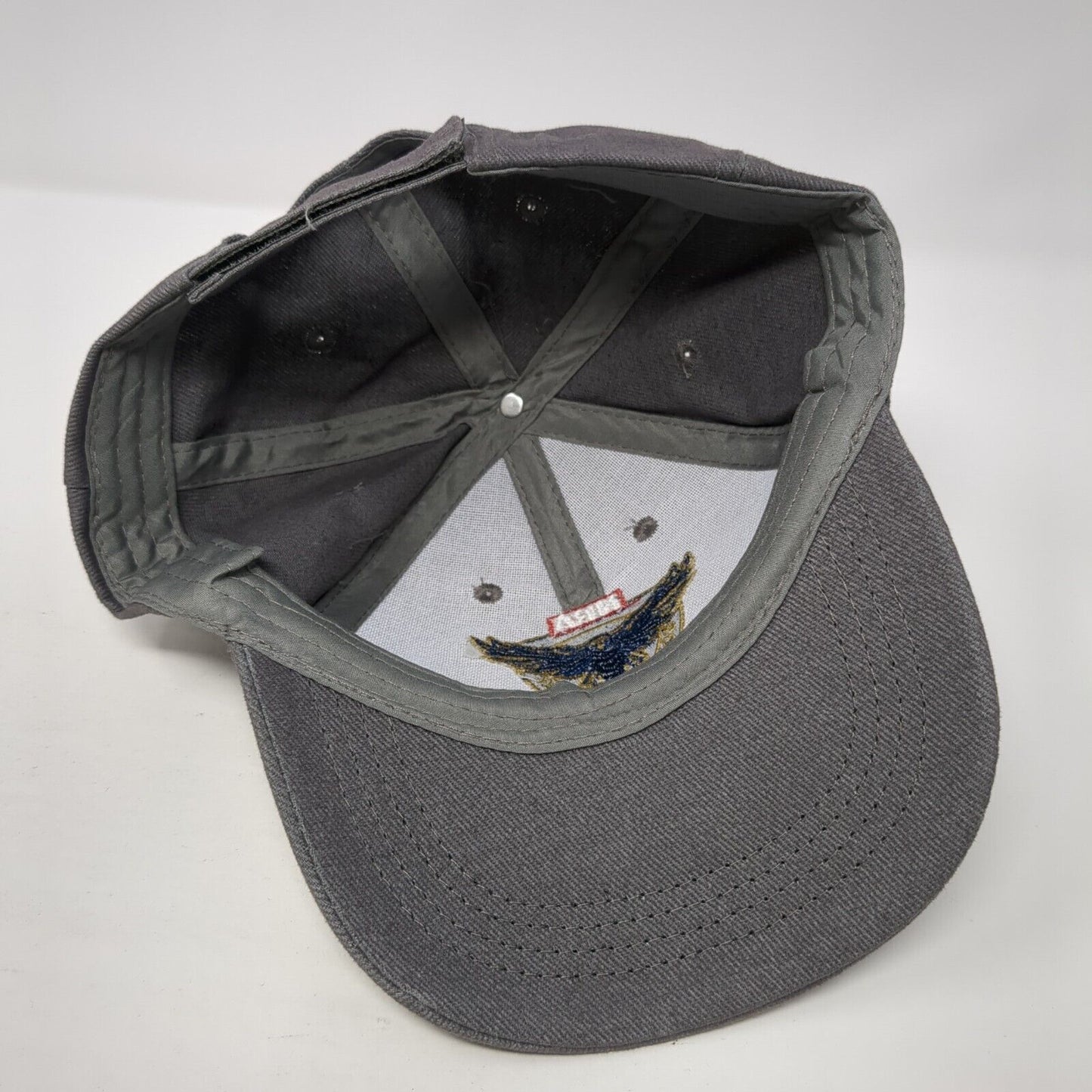 NRA Golden Eagles Strapback Hat Gray One Size Adjustable Embroidered 6 Panel