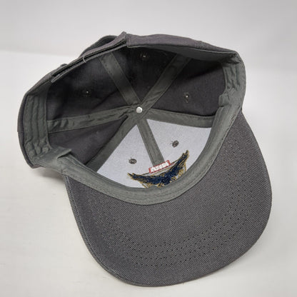NRA Golden Eagles Strapback Hat Gray One Size Adjustable Embroidered 6 Panel