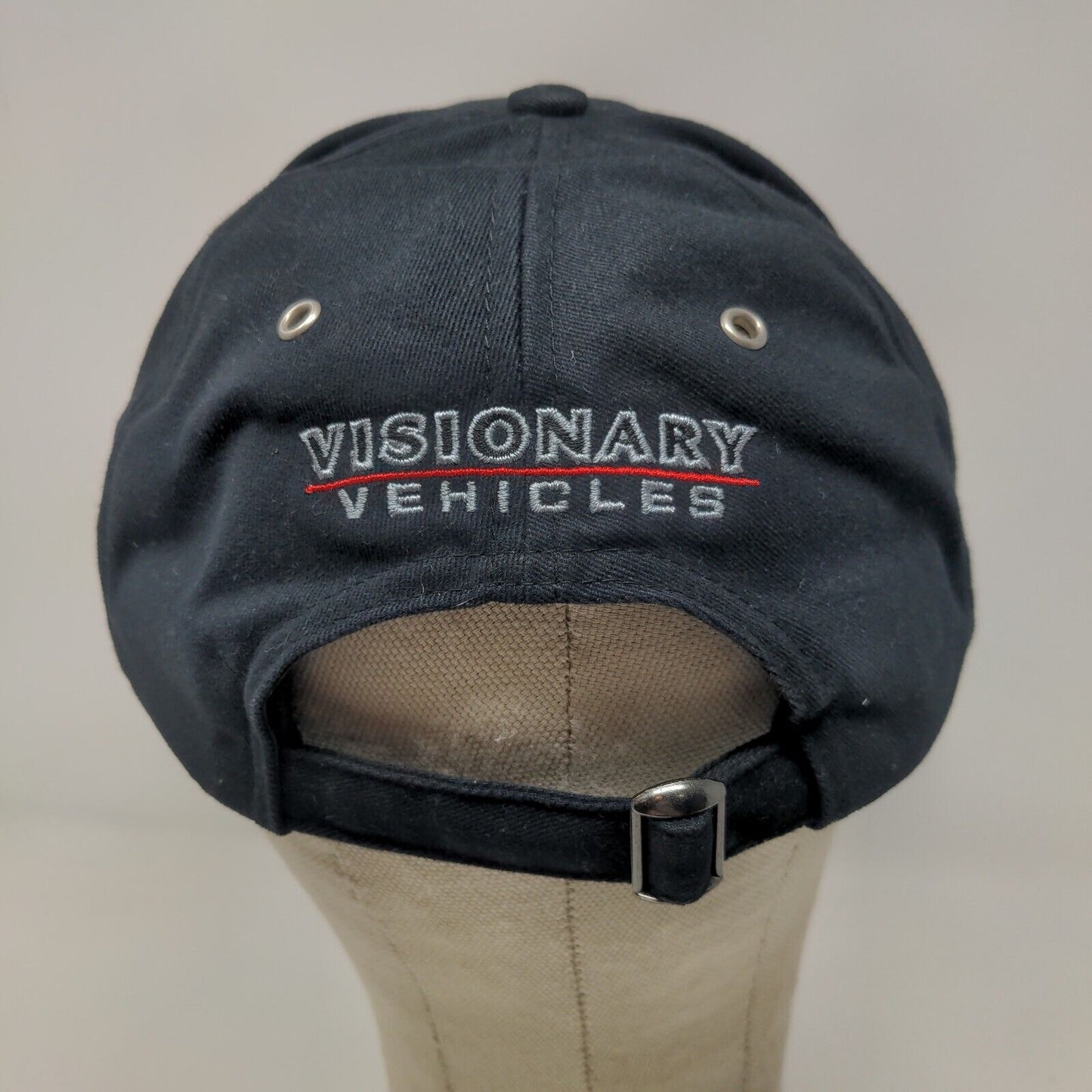 Visionary Vehicles Mens Slideback Hat Black Size OSFA 3D Logo Cotton Vintage