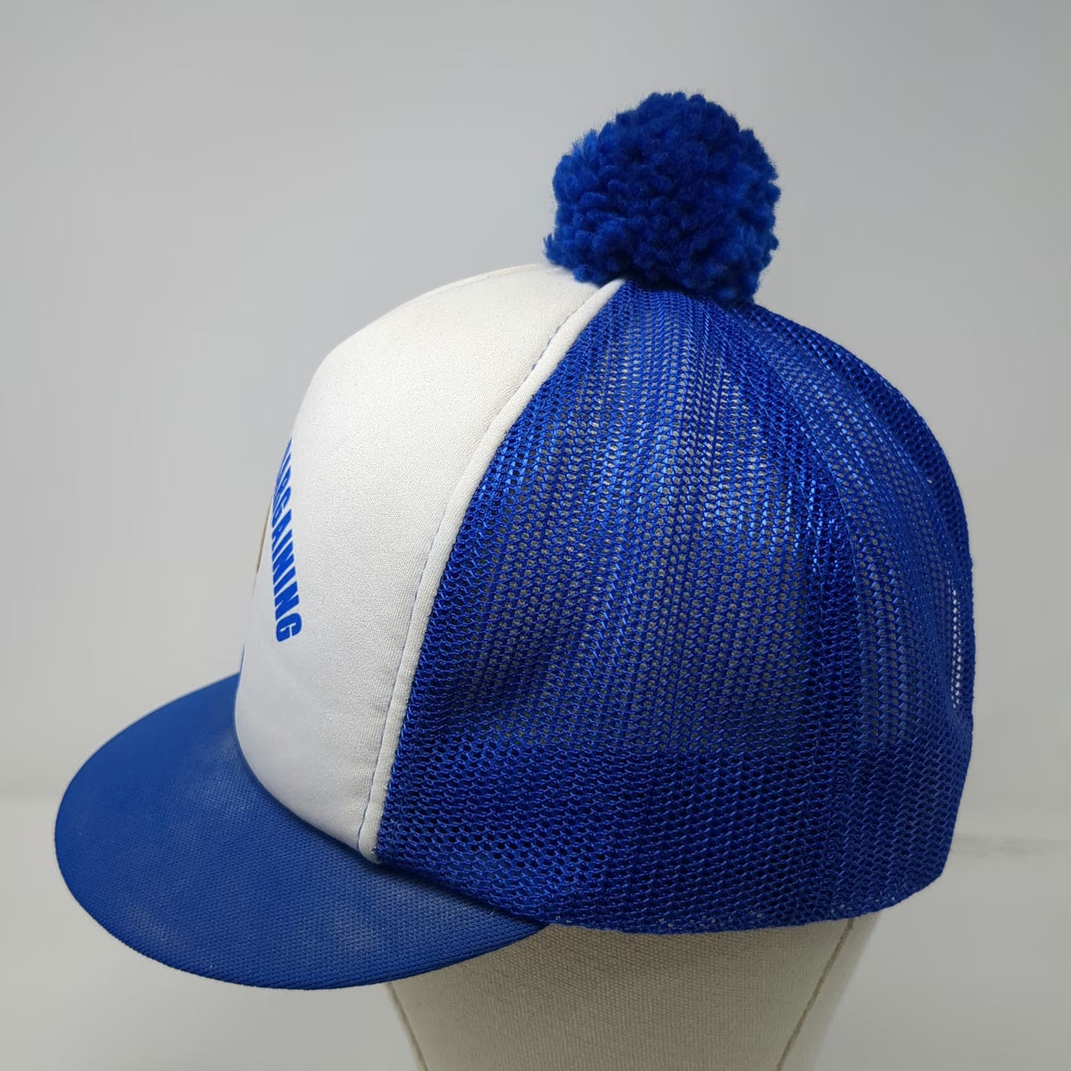 Malheur Potato Bargaining Association Trucker Hat Blue Pom Pom Mesh Vintage