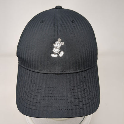 Mickey Mouse Slideback Golf Hat Black OSFM Striped Disney Nike Swoosh