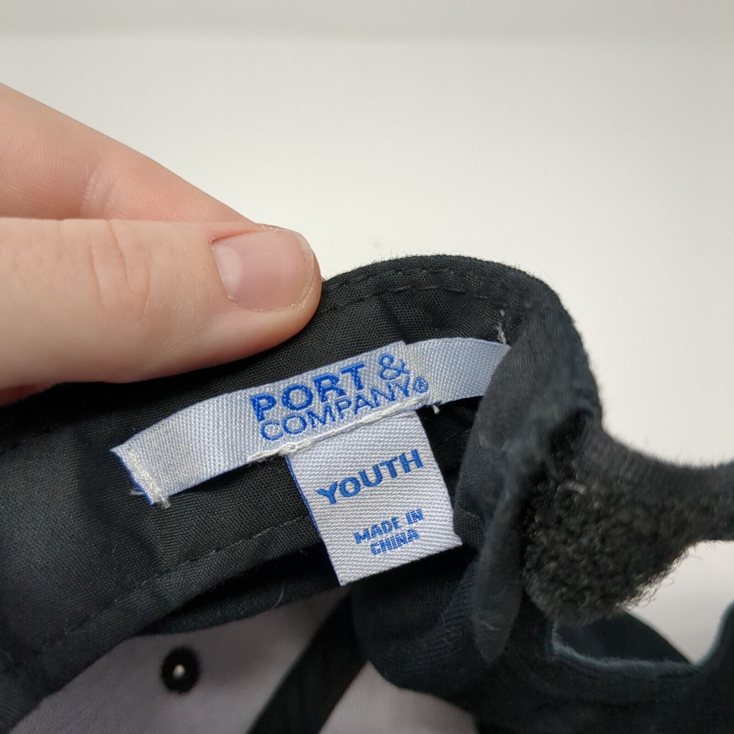 PCRD Strapback Hat Black Youth One Size Adjustable Port & Company