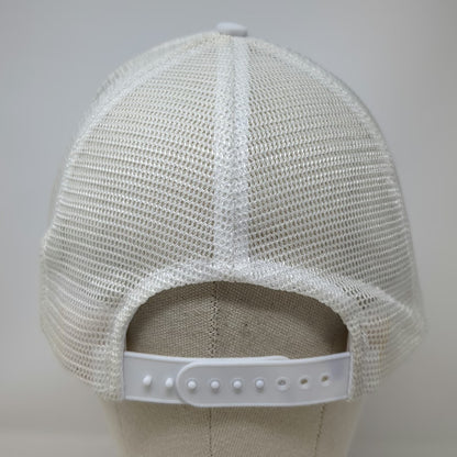 Traffic Cap Trucker Hat White One Size Air-Dreco Pneumatic Hydraulic Mesh Rope